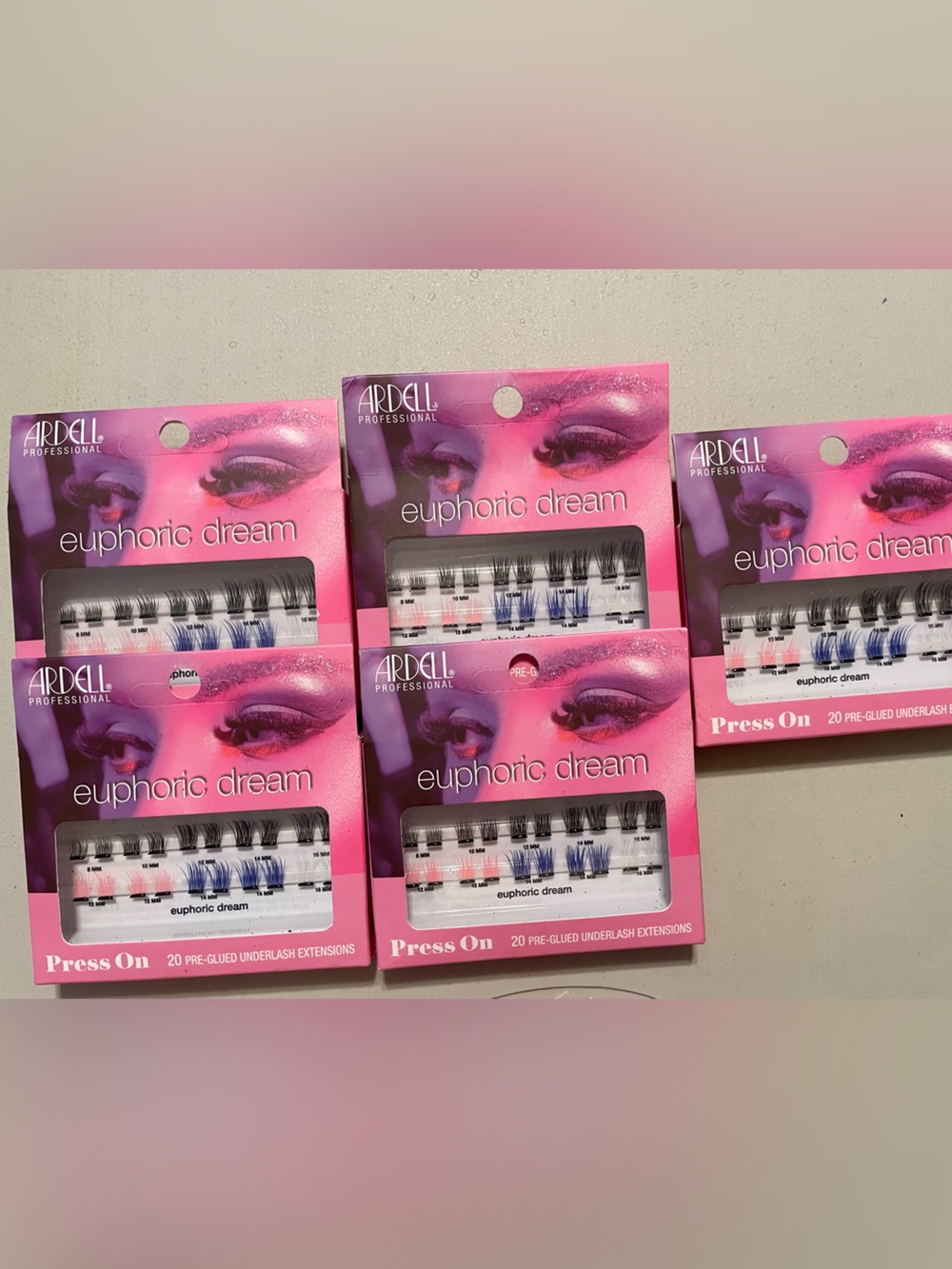 Ardell Euphonic Dream Press-On Lashes in Pink & Blue Bundle x5 New